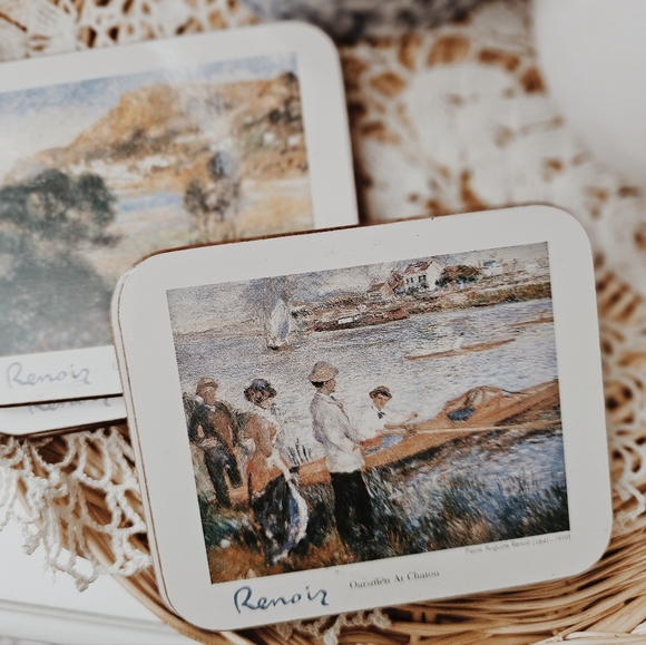 Jason Products Rectangular Renoir Art Coasters Set With Cork Backing - Picture 5 of 8